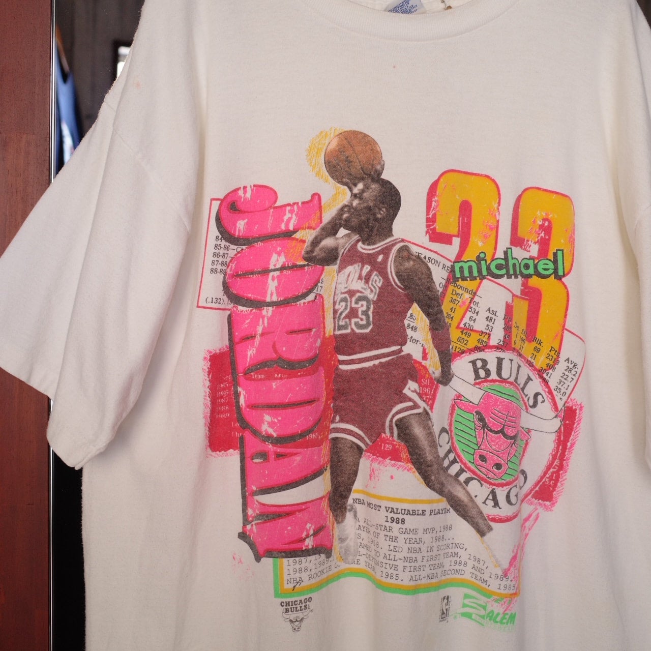 80s 90s USA MICHAEL JORDAN 23 マイケル ジョーダン vintage ヴィンテージ Tシャツ XL NBA CHICAGO  BULLS SALEM セイラム