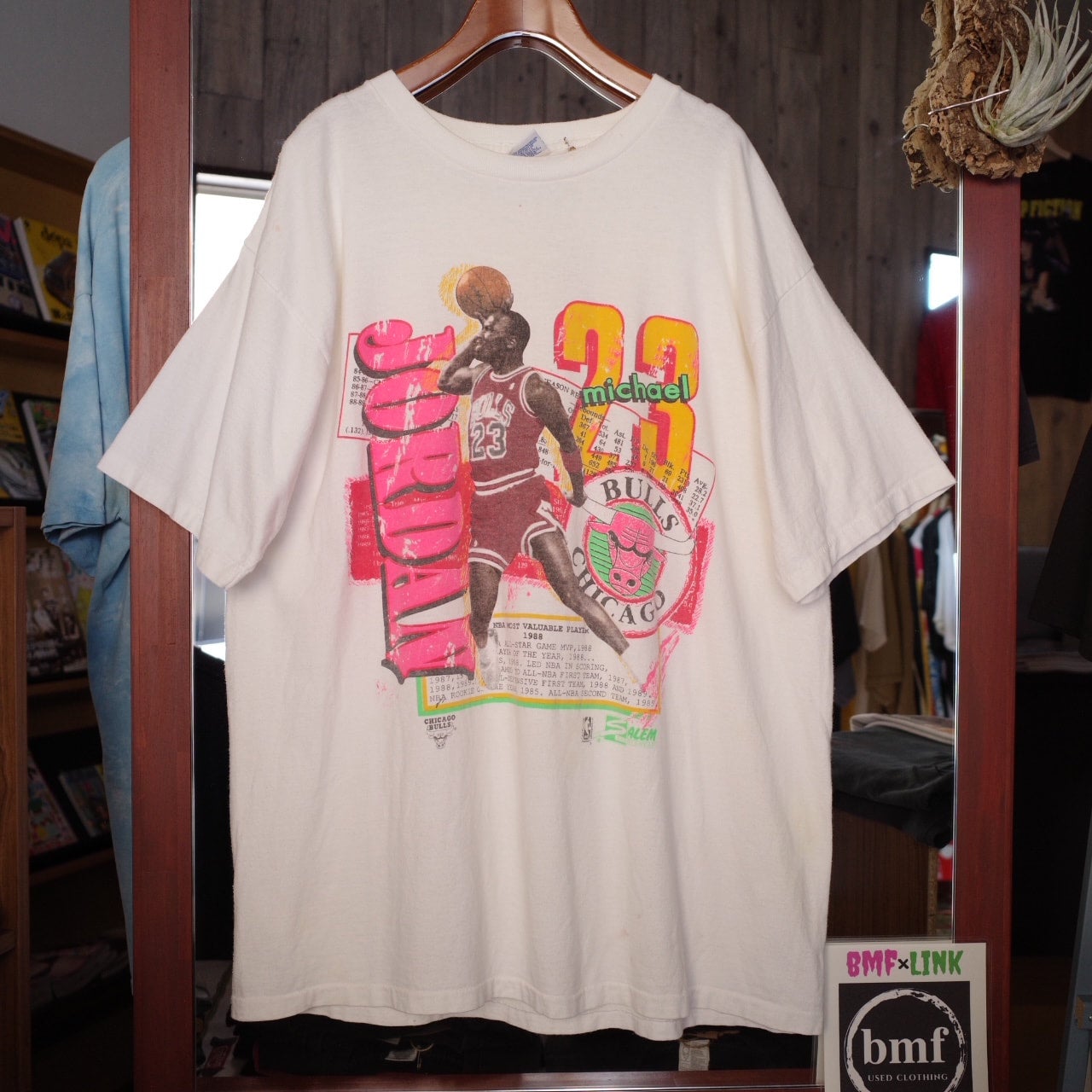 80s 90s USA MICHAEL JORDAN 23 マイケル ジョーダン vintage ヴィンテージ Tシャツ XL NBA CHICAGO  BULLS SALEM セイラム