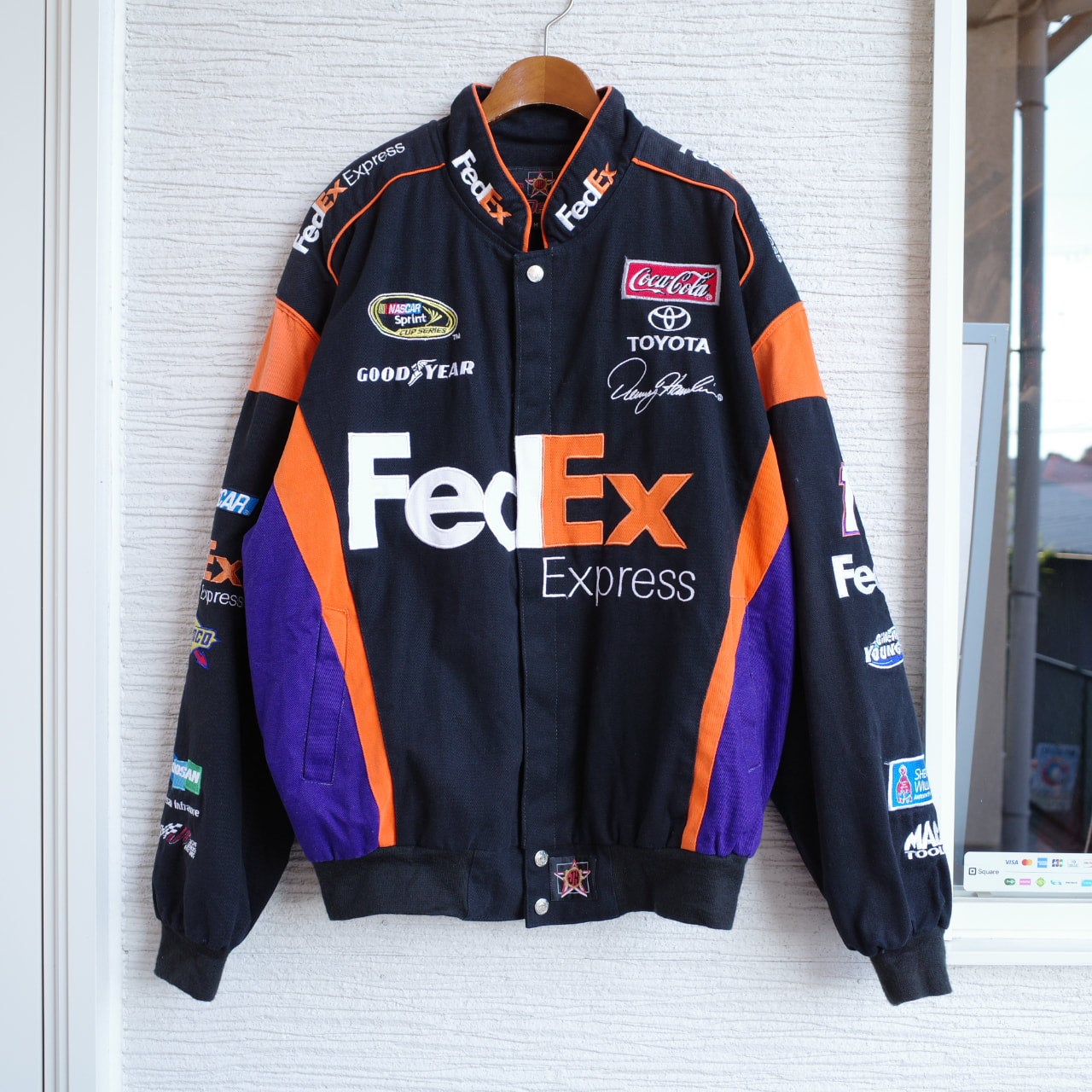 US古着 JH Design NASCAR FedEx Express レーシングジャケット ML  